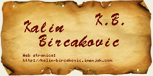 Kalin Birčaković vizit kartica